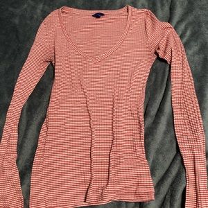 Aeropostale Striped Long-Sleeve Top
